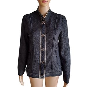 Chico's "tissue paper feel" Mandarin collar lightweight blazer/top